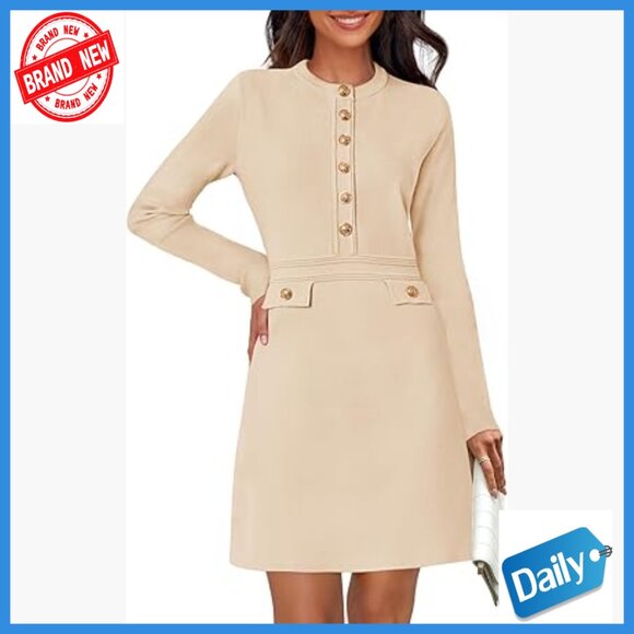 Dresses & Skirts - Long Sleeve Knit Mini Dress Business Casual Cocktail Party Work